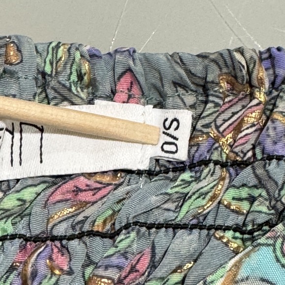 Karma Highway Penn Maxi Dress One Size Aqua Floral Smocked Boho Babydoll Resort - Picture 6 of 8